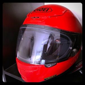 SHOEI motorcycle helmet. SHINE RED. Large.